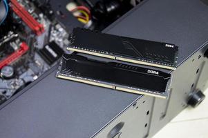 top view of computer ram, ddr4 ram photo