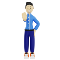 3d businessman character stop png