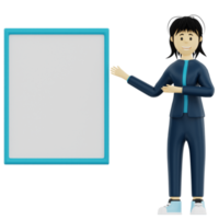 3d rendering presentation with whiteboard png