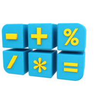 calculadora de símbolos 3d para negocios png
