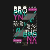 impresión de vector de tipografía gráfica de brooklyn murales