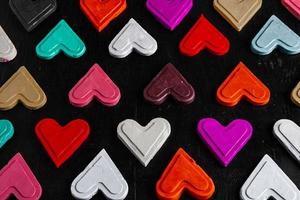 Texture with love hearts for design. Valentines day card concept. Heart for Valentines Day greeting card. Love is. photo