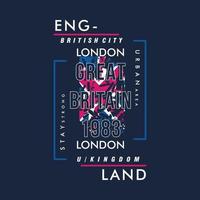 ciudad británica de londres, marco de texto bandera abstracta gráfico vectorial imprimir vector