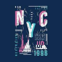nunca te rindas nueva york tipografía gráfica vector imprimir murales