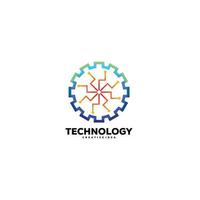 logotipo de tecnología de engranajes diseño moderno para su negocio vector