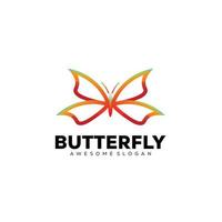 butterfly line art logo design beauty animal vector