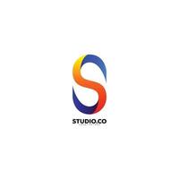 initial s logo colorful design template vector