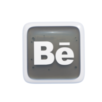 behance icono de redes sociales ilustración 3d png