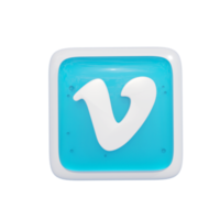 vimeo sociale media icona 3d illustrazione png