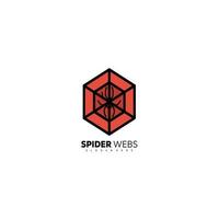 plantilla de ilustración de vector de logotipo de telas de araña