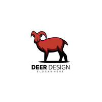 deer logo colorful design template vector