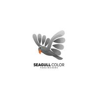 seagull gradient color design template vector