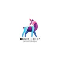 deer colorful logo template illustration design gradient vector