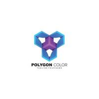 polygon design colorful logo template illustration vector