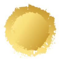 Brush stroke and gold circle element png