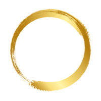 borstel beroerte en goud cirkel element png