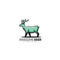 deer logo colorful design template vector