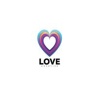 love abstract colorful logo template design vector