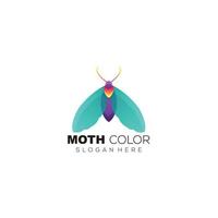 moth colorful logo vector illustration design