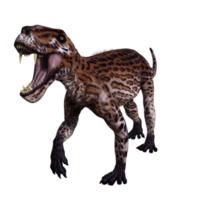 Lycaenops isolated dinosaur 3d render png