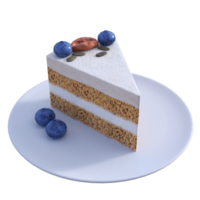 pastel delicioso 3d aislado png