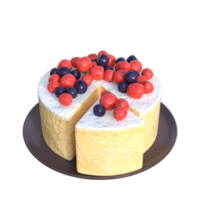 pastel delicioso 3d aislado png