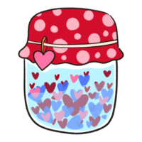 Valentine-Heart in Jar png