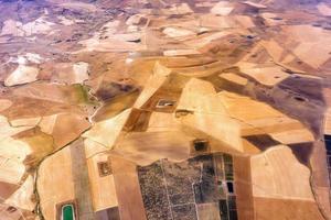 farmed fields aerial view in sicily photo