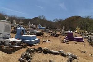 old mexican graveyard in el triunfo mining village baja california sur photo