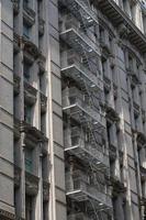 fire escape stairs ladder in new york usa photo