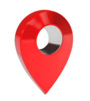 3d rosso carta geografica pointer spillo. generativo ai. png