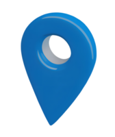 3d blue map pointer pin. Generative AI. png
