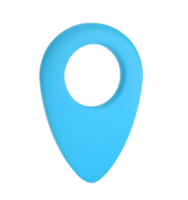 3d blue map pointer pin. Generative AI. png