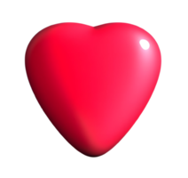 Icono de corazón rojo 3d. ia generativa. png