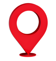 3d red map pointer pin. Generative AI. png