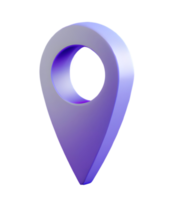 3d purple map pointer pin. Generative AI. png