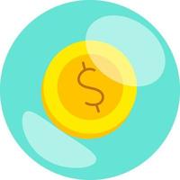 Dollar in Bubble Money Business financial coin economic trade illustration Flat vector