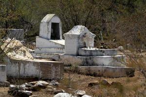 old mexican graveyard in el triunfo mining village baja california sur photo