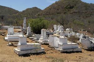 old mexican graveyard in el triunfo mining village baja california sur photo