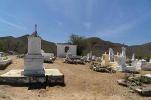 old mexican graveyard in el triunfo mining village baja california sur photo