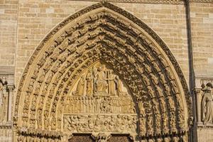 notre dame paris statues and gargoyles photo