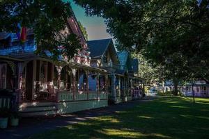 martha vineyard gingerbread colorful houses photo