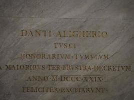 Dante alighieri tomb in santa croce church, Florence, 2022 photo