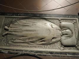 medieval tomb inside santa croce church florence, 2022 photo