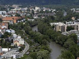 Graz Austria aerial panorama from clock tower photo