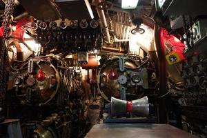 Inside military war submarine warship photo