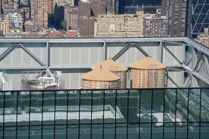 panorama aéreo de la ciudad de nueva york desde la terraza de hudson yards foto