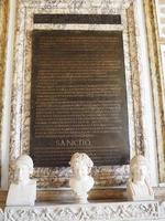 antique roman inscription law on the power of vespasian photo