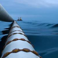 gasoducto de nord stream ilustración imaginaria submarina fuga de gas foto