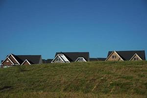 dutch roof in usa house upper middle class new building photo